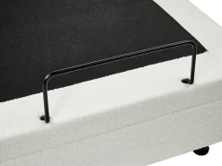 Justerbar seng uden hovedgærde Boucle DUKE 180 x 200 cm Cremehvid