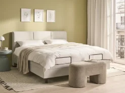 Justerbar seng VICEROY 180 x 200 cm Lys Beige