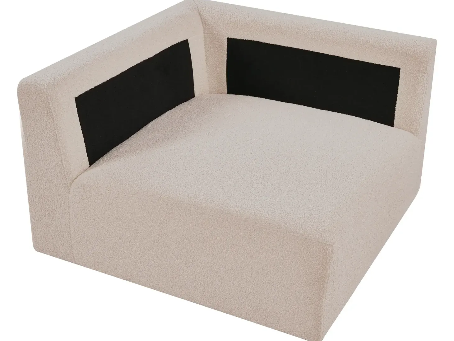KIVVIK Hjørnemodul Højrevendt Beige Boucle