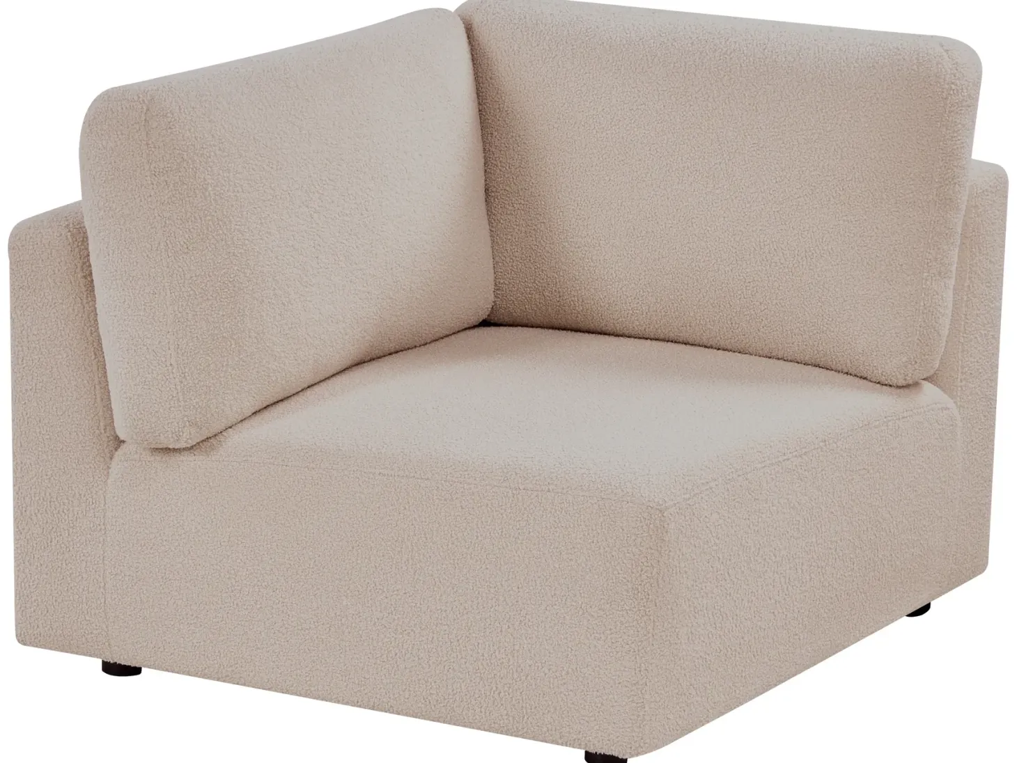 KIVVIK Hjørnemodul Højrevendt Beige Boucle