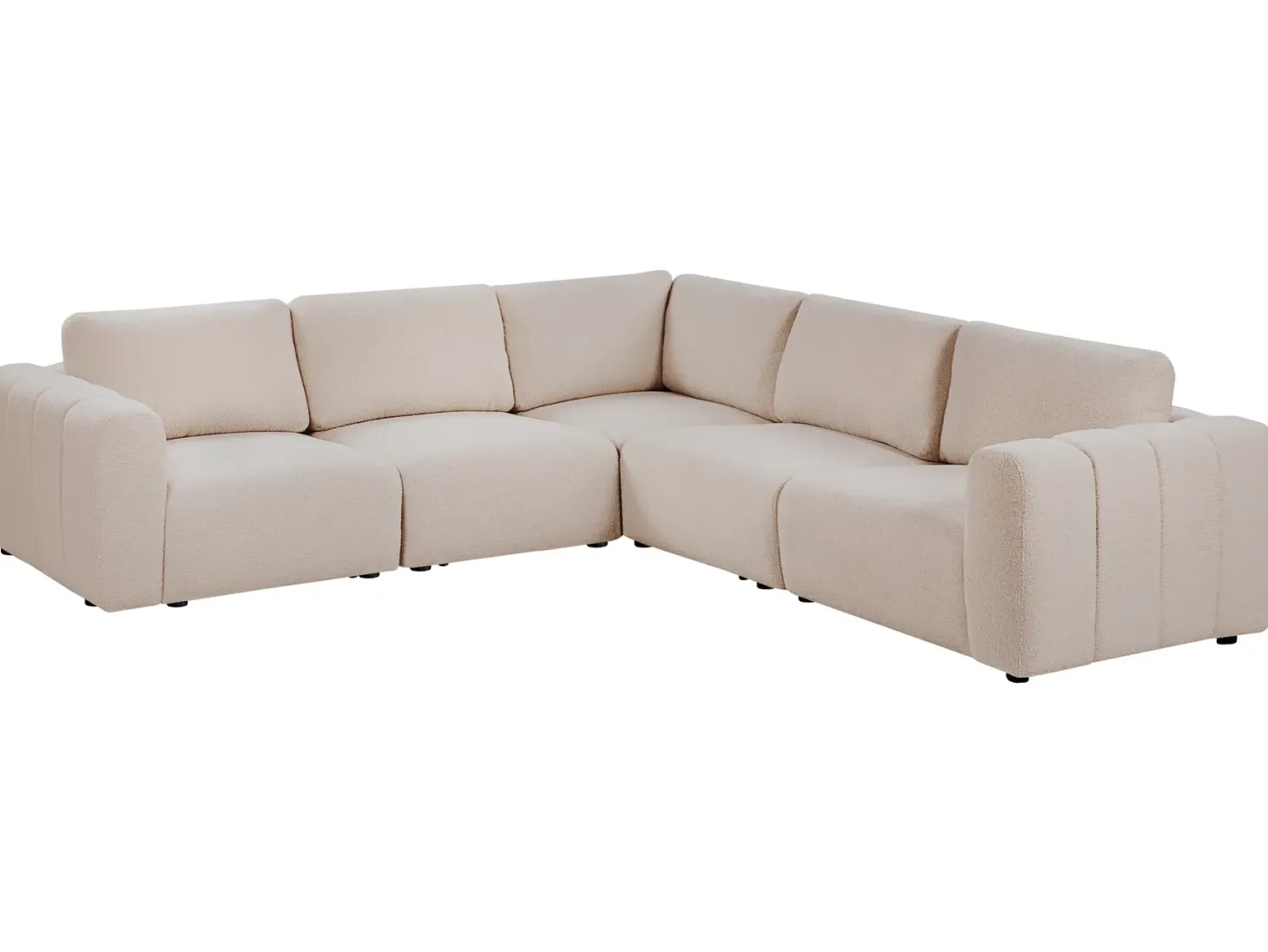 KIVVIK 5 personers Hjørnesofa modul Venstrevendt Beige Boucle