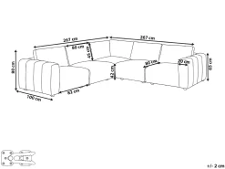 KIVVIK 5 personers Hjørnesofa modul Venstrevendt Beige Boucle