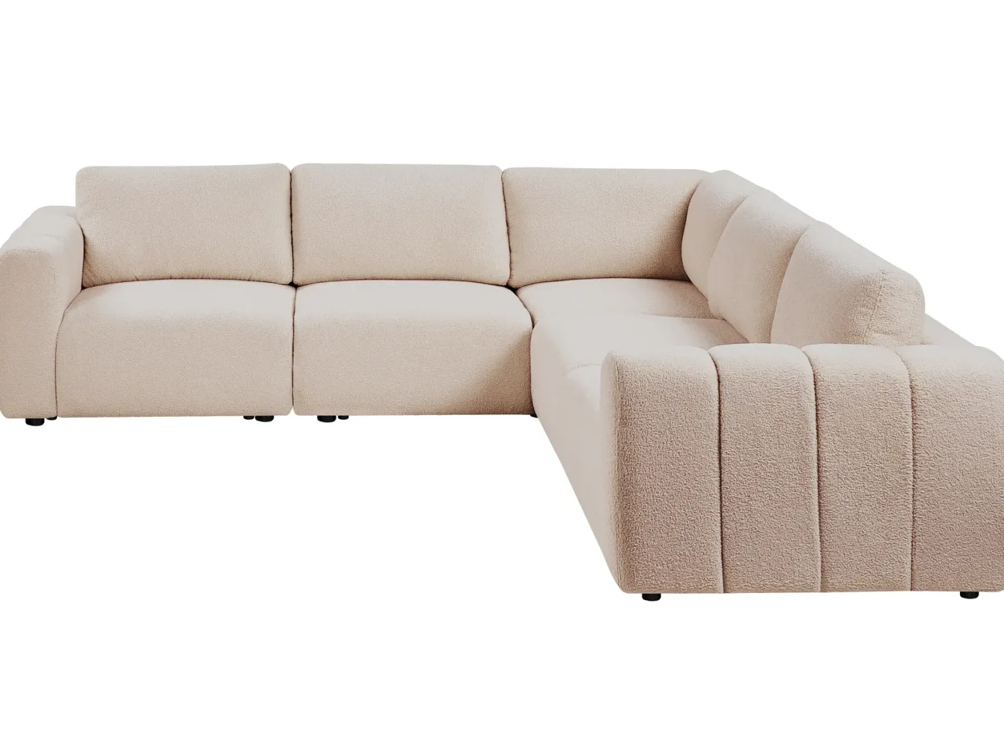 KIVVIK 5 personers Hjørnesofa modul Venstrevendt Beige Boucle