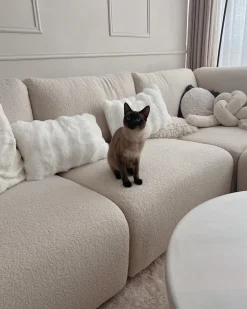 KIVVIK 2 personers Modulsofa Cremehvid Boucle