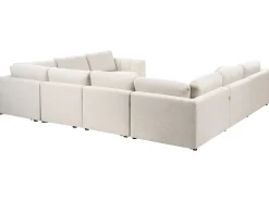 KIVVIK 8 personers U-formet modulsofa Cremehvid Boucle