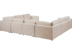 KIVVIK 8 personers U-formet modulsofa Beige Boucle