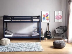 Køjeseng Fyretræ REVIN 90 x 200 cm Navy Blå