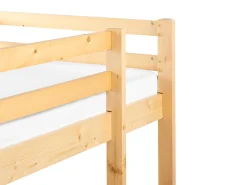 Køjeseng med skrivebord Fyretræ LOURY 90 x 200 cm Lysebrun
