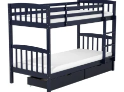Køjeseng med skuffer Fyretræ REVIN 90 x 200 cm Navy Blå