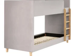 Køjeseng Velour CHOCQUES 90 x 200 cm Lysegrå
