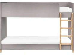 Køjeseng Velour CHOCQUES 90 x 200 cm Lysegrå