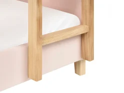 Køjeseng Velour CHOCQUES 90 x 200 cm Pastellrosa