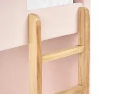 Køjeseng Velour CHOCQUES 90 x 200 cm Pastellrosa