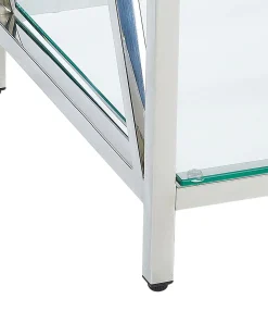 Konsolbord AUDET Hærdet glas Sølv