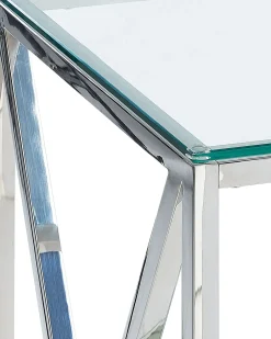 Konsolbord AUDET Hærdet glas Sølv