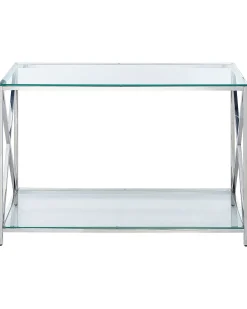 Konsolbord AUDET Hærdet glas Sølv