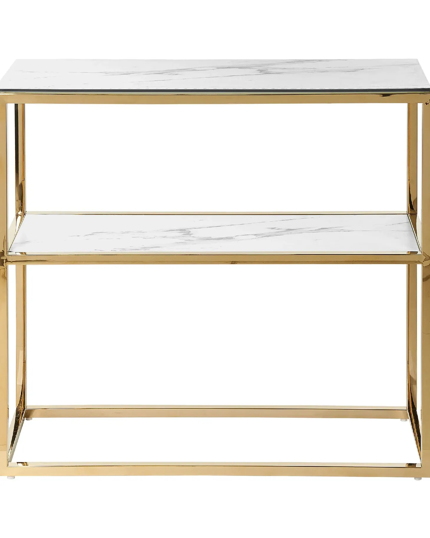 Konsolbord AZUSA Hærdet glas Hvid marmor