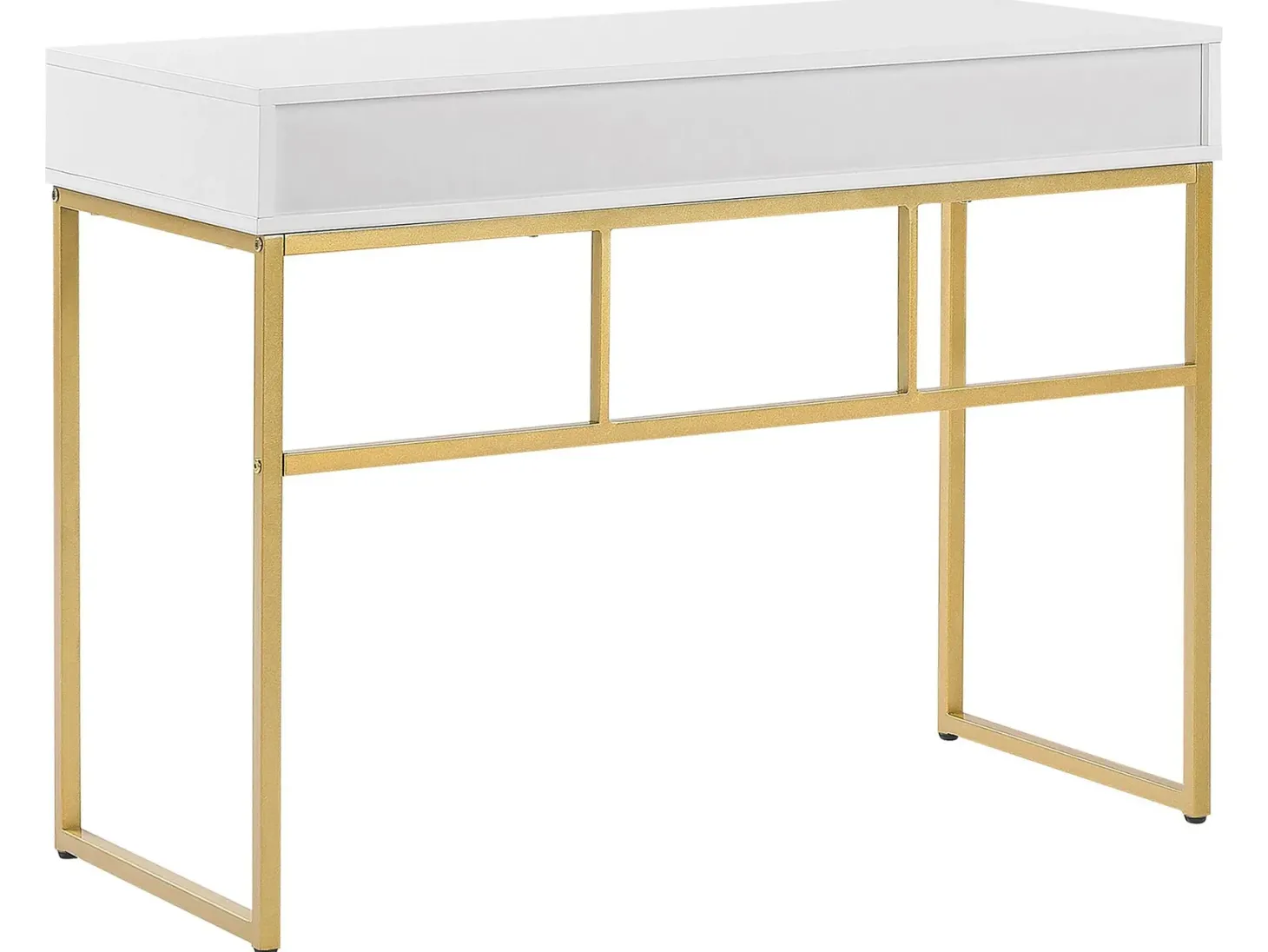 Konsolbord DAPHNE Hvid/guld 100 cm 48 cm med skuffer