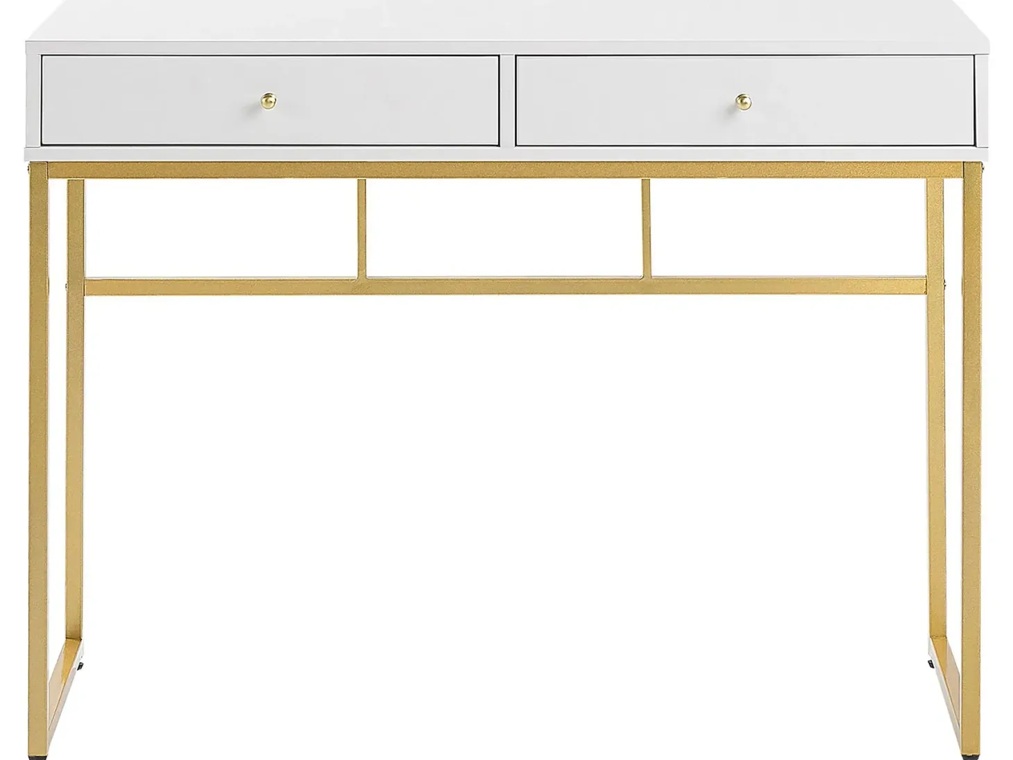 Konsolbord DAPHNE Hvid/guld 100 cm 48 cm med skuffer