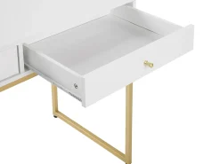 Konsolbord DAPHNE Hvid/guld 100 cm 48 cm med skuffer