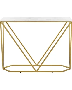 Konsolbord HAZEN Marmor/guld