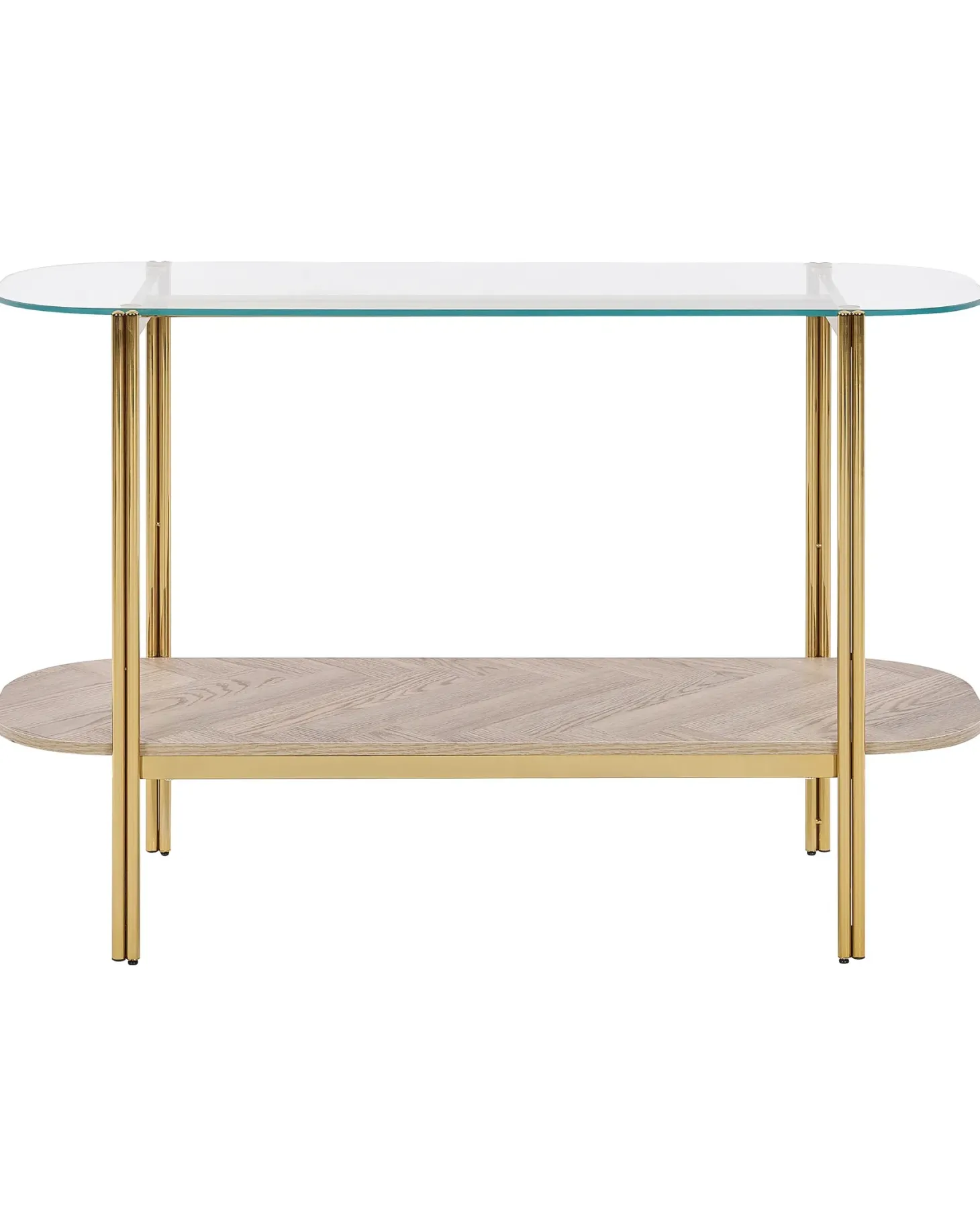 Konsolbord LOVELL Hærdet glas Guld