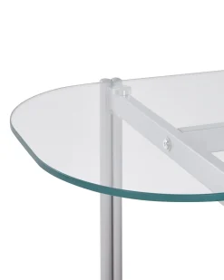 Konsolbord LOVELL Hærdet glas Sølv