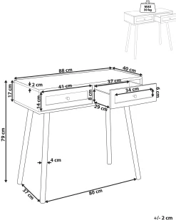 Konsolbord ODELL Lysebrun