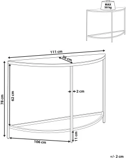 Konsolbord ORITA Hærdet glas Hvid marmor