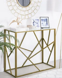 Konsolbord ORLAND Glas Guld