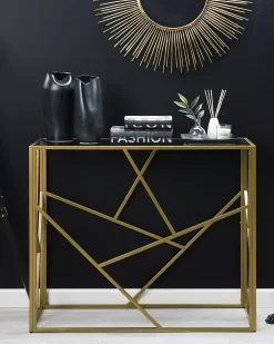 Konsolbord ORLAND Glas Guld