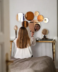 Konsolbord RINGGOLD Hærdet glas Guld
