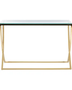 Konsolbord RINGGOLD Hærdet glas Guld