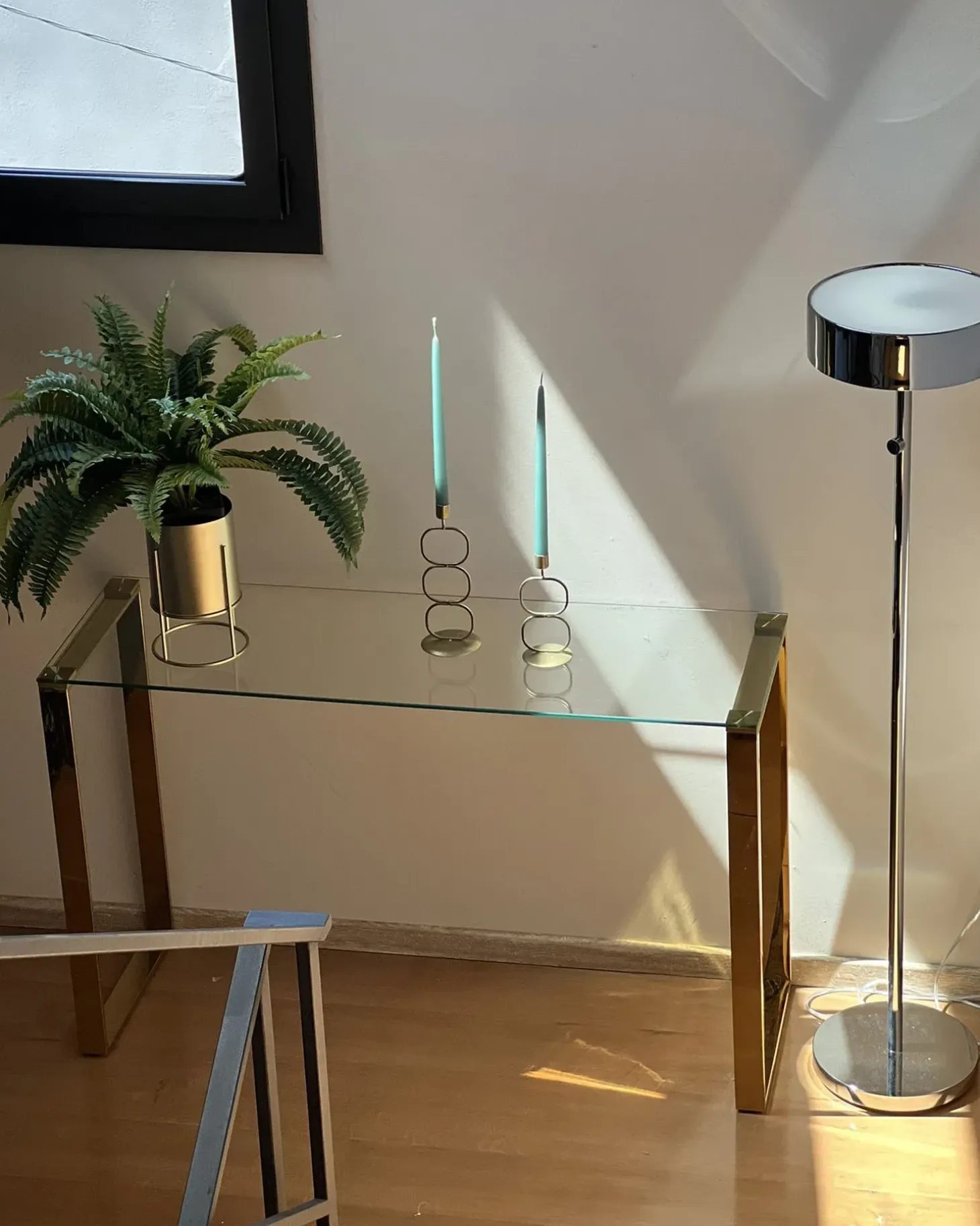 Konsolbord TILON Hærdet glas Guld