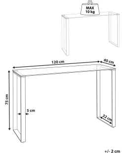 Konsolbord TILON Hærdet glas Sølv