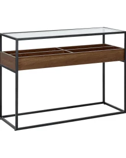 Konsolbord WACO Hærdet glas Sort