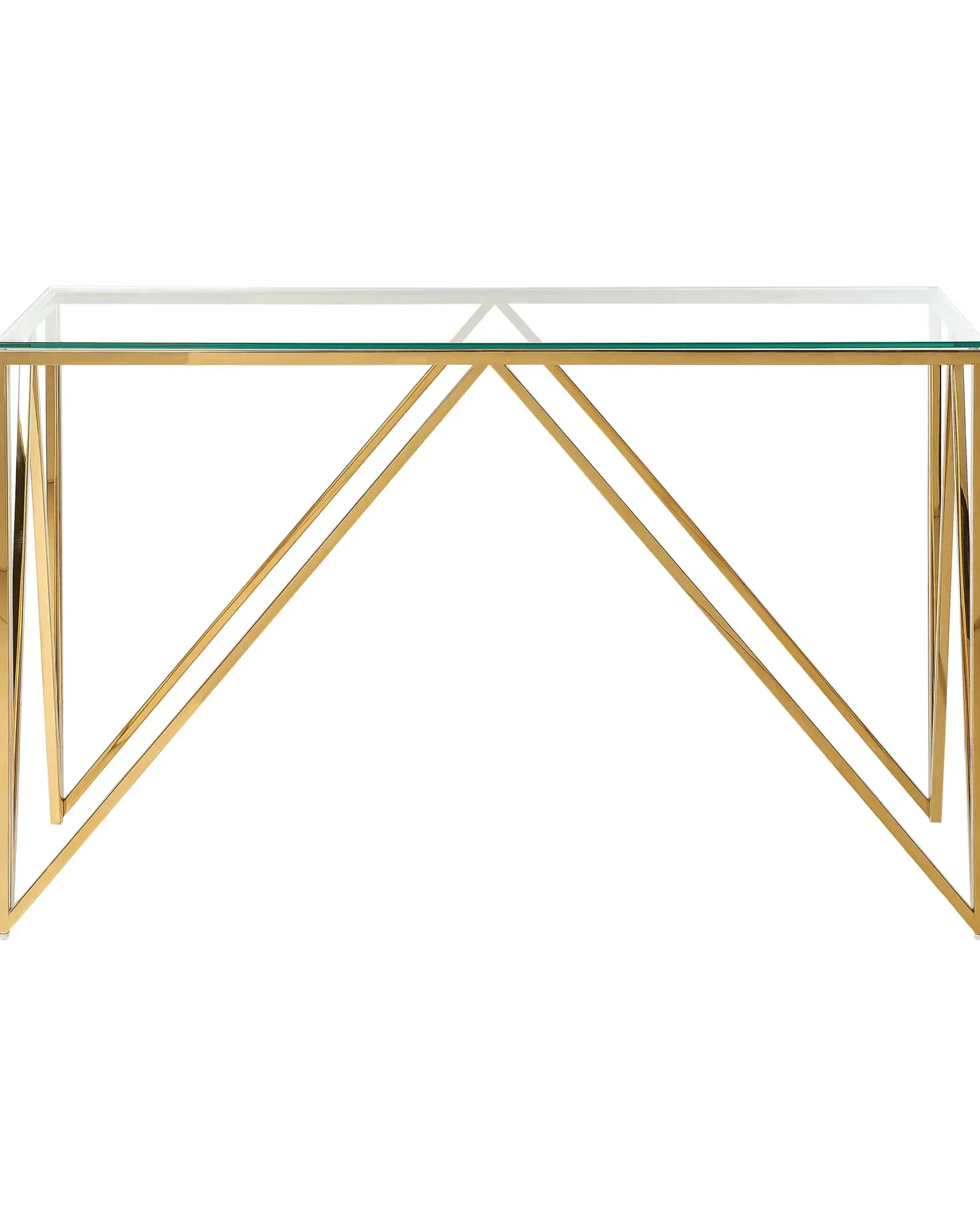 Konsolbord WESO Hærdet glas Guld