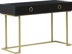 Konsolbord WESTPORT Sort/guld 115 cm 50 cm med skuffer
