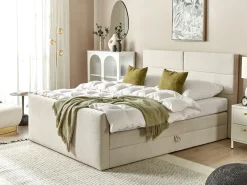 Kontinentalseng med opbevaring ARISTOCRAT Lys Beige 160 x 200 cm