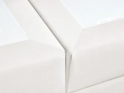Kontinentalseng med opbevaring DAME Velour Cremehvid 180 x 200 cm