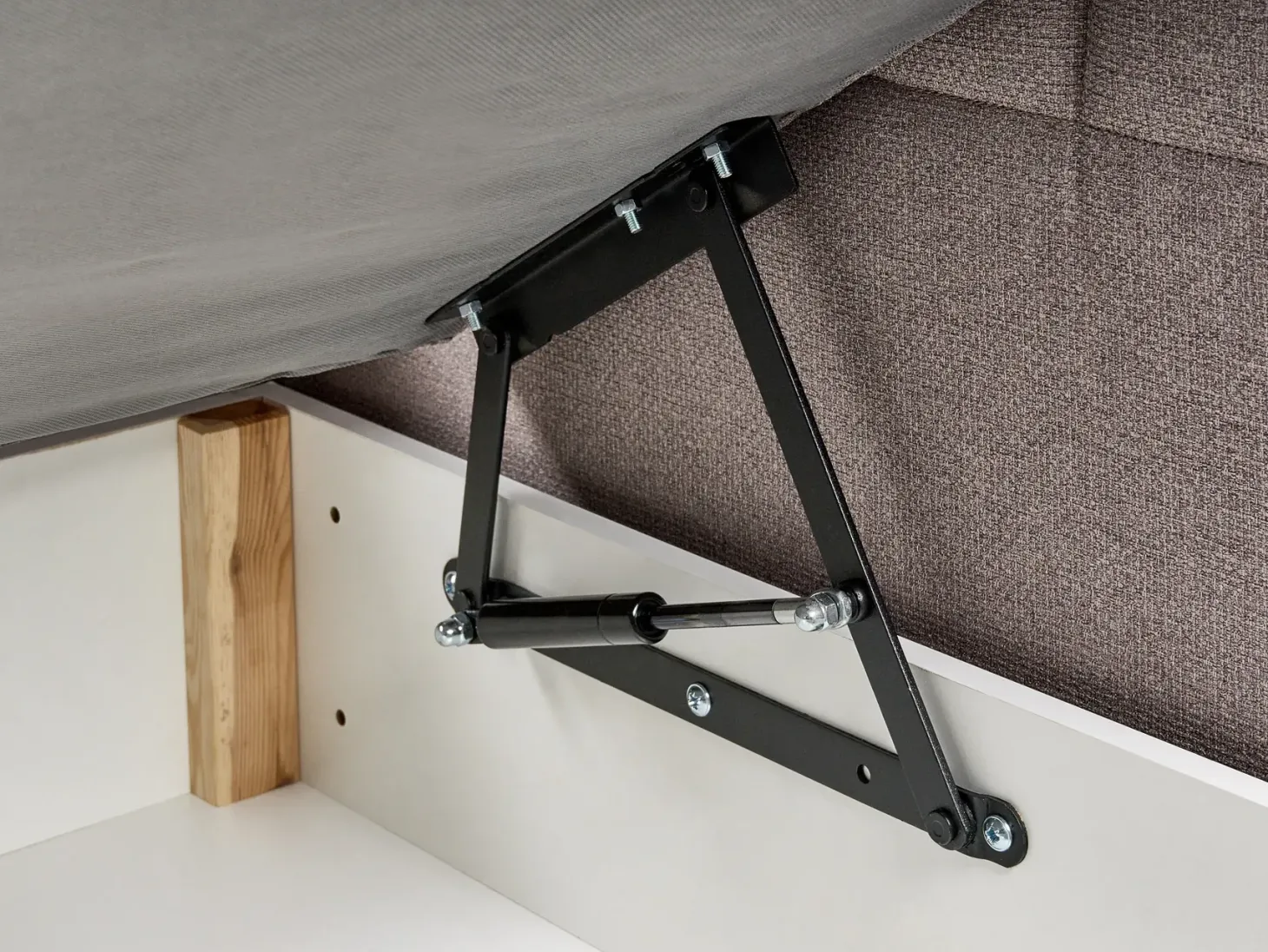 Kontinentalseng med opbevaring OFFICER Brungrå 180 x 200 cm