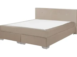 Kontinentalseng Velour CONSUL 160 x 200 cm Lys Beige