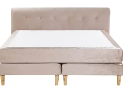 Kontinentalseng Velour MARQUISE 180 x 200 cm Beige