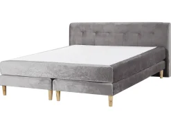 Kontinentalseng Velour MARQUISE 160 x 200 cm Grå