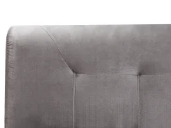 Kontinentalseng Velour MARQUISE 160 x 200 cm Grå
