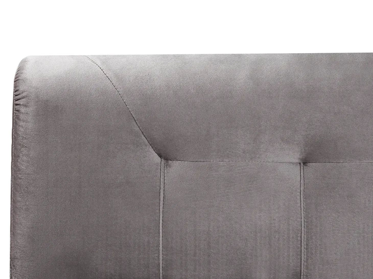 Kontinentalseng Velour MARQUISE 160 x 200 cm Grå