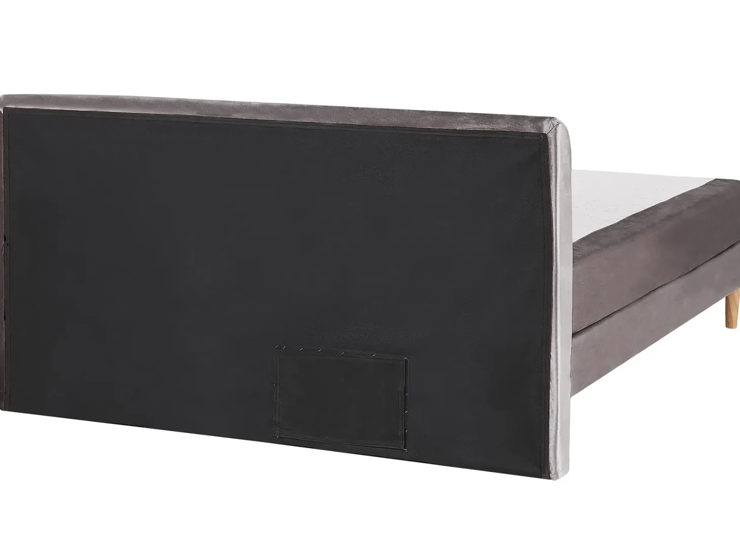 Kontinentalseng Velour MARQUISE 160 x 200 cm Grå