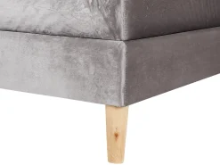 Kontinentalseng Velour MARQUISE 160 x 200 cm Grå