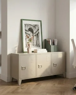 Kontorskab CARDIFF Metal Lys Beige