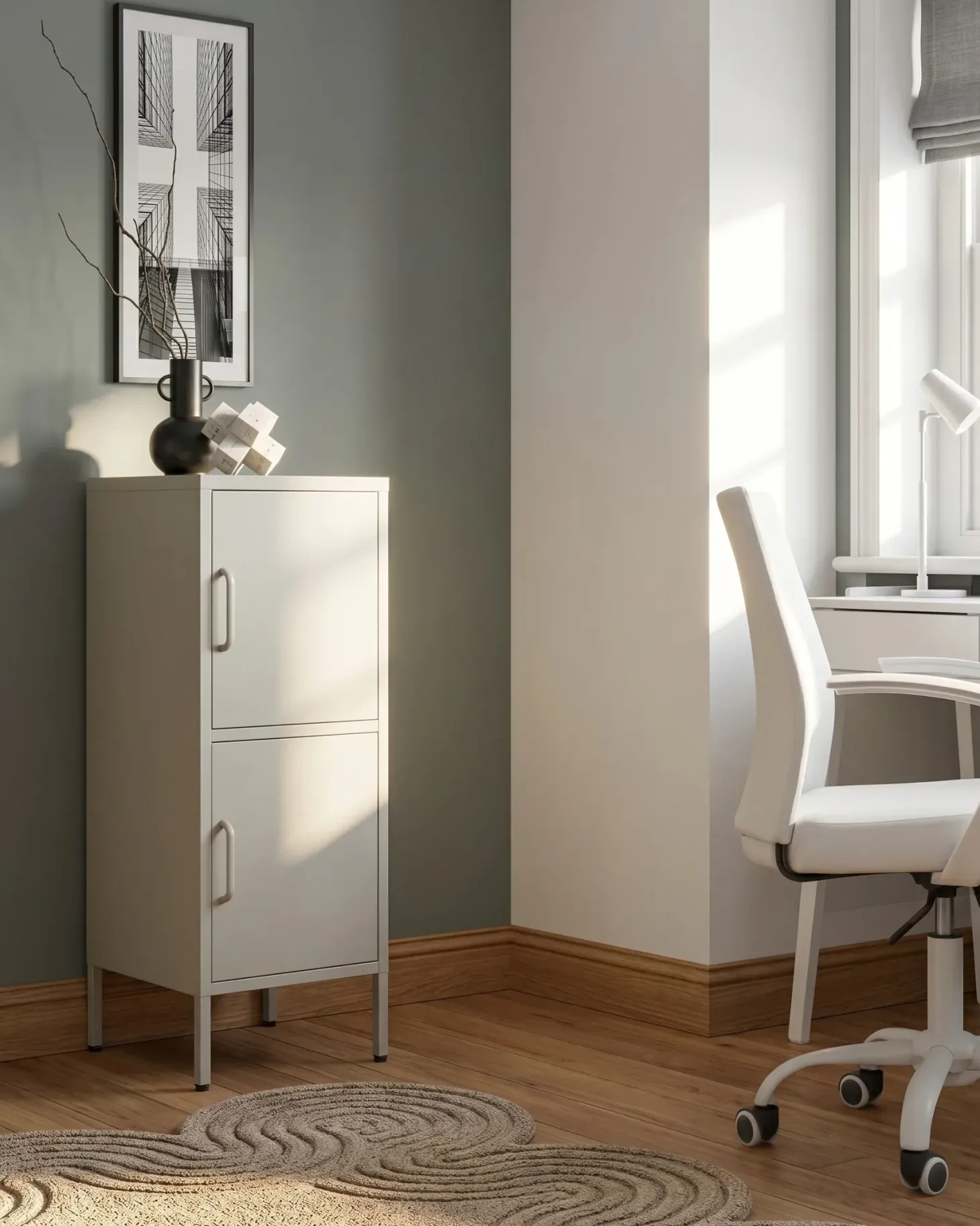 Kontorskab HURON Metal Lys Beige